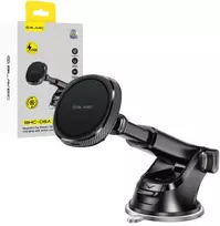 Blavec automobilinis telefono laikiklis BHC-06A 15W magnetinis su belaidžiu įkrovimu ir aktyviu aušinimu BHC06A-MWIB) juodos spalvos