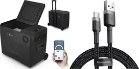 Turistinis šaldytuvas Peme Expedition 40 Dark Sky + kabelis usb