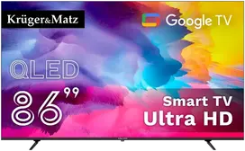 Televizorius Kruger & Matz 86" UHD QLED smart DVB-T2/S2 H.265 Hevc