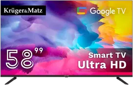 Televizorius Kruger & Matz 58" UHD smart DVB-T2/S2 H.265 Hevc