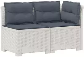 2-Vietis Sodo Sofas su Pagalvėlėmis, Atrodo kaip Ratano PP