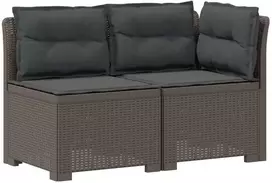 2-Vietis Sodo Sofas su Pagalvėlėmis, Atrodo kaip Ratano PP