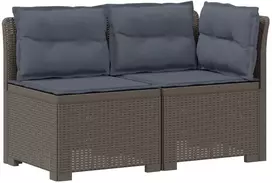 2-Vietis Sodo Sofas su Pagalvėlėmis, Atrodo kaip Ratano PP