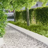 Vejo kraštas 20 vnt. 100 x 30 cm Plienas Balta