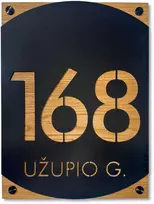 Namo numeris – adreso lentelė Nordis Juoda su ąžuolu