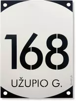 Namo numeris – adreso lentelė Nordis Juodai balta