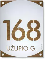 Namo numeris – adreso lentelė Nordis Balta su ąžuolu