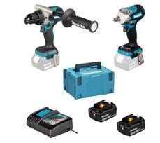 MAKITA  ZESTAW COMBO 18V DLX2590TJ (DHP492, DTW300) 2x5,0Ah | 11014946  | 0197050019370