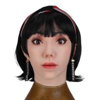 Realistiškas kaukė Silikoninė kaukė Moteris Moteriška Crossdressing Vyras į Moterį Intymūs Aksesuarai Pasiruošimui Cosplay free size beige