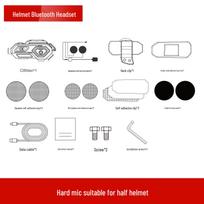 Multifunctional Bluetooth Motorcycle Helmet Headset with 600m Intercom, HD Video Recording, Photography, and Long Battery Life. Hard Mic
