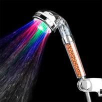 LED Anijoninis Dušas SPA Dušo Galvutė Slėginis Vandens Taupymas Temperatūros Valdymas Spalvota Rankinė Didelis Lietaus Dušas