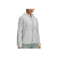 Under Armour Launch Ss25 Outdoor Woven Raglan Hooded Long Sleeve Jacket Women Jacket Gray 1381881-377 S