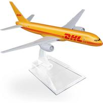 1/400 mastelio modelis lėktuvas B757 DHL Airlines lydinio lėktuvas 16cm 757 lėktuvo modelis žaislai Vaikų kolekcija dovanos dekoracija geltona