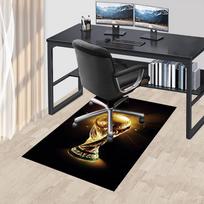 FIFA World Cup Trophy Chair Mat Office Carpet, Large Rug for Home Decor, Gift Idea for Soccer Fans, Suitable for Bedroom, Living Room 60cm by 90cm