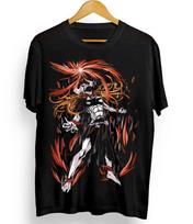 Summer Hot Sale Bleach Ichigo Kurosaki Tshirt Manga Stripe Horror Anime Gift Shirt Round Neck Short Sleeve Mens Tshirt S