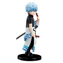 2 Kinds 14CM Anime Gintama Figure Sakata Gintoki Katsura Kotarou Stand Anime Model Toys Gifts Collection Decoration Ornaments