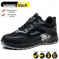 Men's Breathable Anti-Smash Puncture-Proof Safety Shoes 40