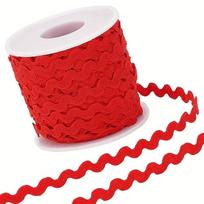 1 Roll 27yd/25m RIC Rac Trim Ribbon Wave Sewing Bending Fringe Trim 5mm/0.2 inch for Sewing Flower Making Wedding Party Lace Rib 27yards