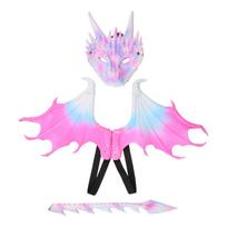 Vaikų drakono sparnų uodegos kaukės kostiumas Dinazauro uodegos kaukės rinkinys Helovino drakono Cosplay kostiumų rinkinys vaikams A
