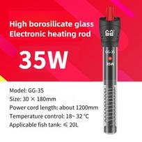 Vėžlių akvariumas Automatinis termostatas Žuvų akvariumas Elektrinis šildymo strypas Sprogimui atsparus Stiklas Skaitmeninis ekranas Šildytuvas GG-35 (35W)+Thermometer WDJ-01