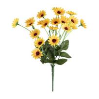 Yellow Artificial Sunflower Bouquets Mini 22 Heads Fake Sunflower with Stem for Home Party DIY Wedding Bouquets Baby Shower Outdoor Indoor 1