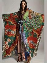 Moteriškas vasaros paplūdimio bohemiškas etninis kimono atviras priekyje atostogų ilgas chalatas maudymosi kostiumo uždengalas One-size įvairiaspalvis