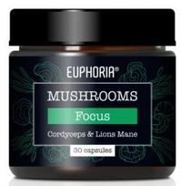 „Euphoria“ Funkciniai Grybai „Focus“ – Protinės Veiklos Palaikymui (30 kapsulių)
