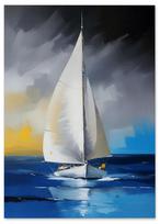 Plakat żaglówka łódka jacht 21x29,7 cm A4