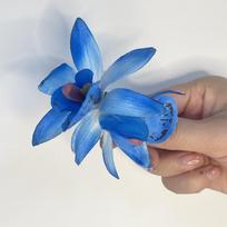 Bohemia Orchid Duckbill Clip Cloth Korean Style Hairpins Fashion Simulation Flower Hair Clip  Daily oranžinė