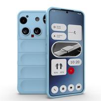 Soft Skin Feeling Flexible Silicone Case for Nothing Phone 3 (3) Protective Cover Shockproof Back Shell Fundas Coque Nothing Phone (3) šviesiai mėlyna spalva
