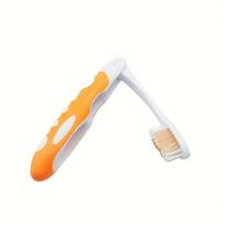 Manual Folding Travel Toothbrush, Full-head, Medium Bristles, Microfiber, Unscented, Portable and Easy to Clean