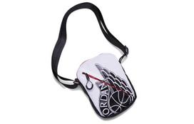 Jordan Polyester Cell Phone Pouch, Shoulder Bag, Crossbody Bag Regular Unisex Black White 9A0198-001