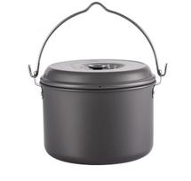CAMPING MOON Aluminum Hanging Pot Medium Aluminum Pot Cooking Imoni 4L pilka spalva