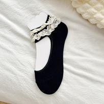 Soft Footwear Ankle Socks Breathable Lace Socks Lightweight Thin Socks  For Girls juoda