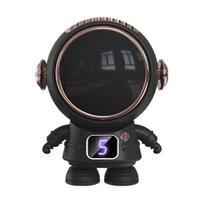 Astronautas pakabinamas ant kaklo ventiliatorius mini aušinimo ventiliatorius USB įkraunamas laisvų rankų įrangos kelionių ventiliatorius, daugiafunkcis 5 vėjo greitis, skirtas namų biurui CHINA juoda