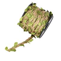 Natural Twine 32.8Feet Artificial Vine Leaf Rope Burlap String Rope for Hanging Packaging Wedding Decoration Gardening žalia