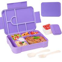 Portable Heated Bento Lunch Box for Kids and Students violetinė