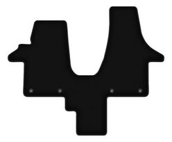 BASIC black velour floor mats for: VW Transporter T5 Caravelle 2-seater (2003-2015)