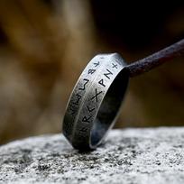 Vintage Stainless Steel Odin Norse Viking Amulet Rune Ring For Men Retro Words Rings Valentine's days Gifts Wedding Band Jewelry 7