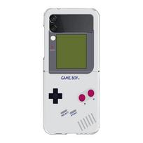 Video Game Boy Vintage GamePad Clear Phone Case For Samsung Z Flip 4 5 Case Transparent High Hard PC For Galaxy Z Flip 3 5 Cover Galaxy Z Flip 4