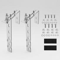 Solar Panel Mounting Hooks for Balcony Bracket System 2 Pack Adjustable Solar Panel Hooks Durable Bracket Supports sidabras