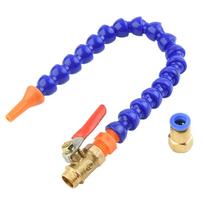 Pneumatic Tube Plastic Flexible Water Oil Coolant Pipe Hose 300 Mm Length Lathe Milling CNC Router Round Flat Nozzle Ball Valve China Mainland