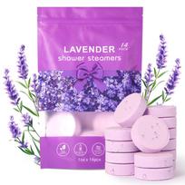 Aromatherapy Shower Steamers: 14-Pack Essential Oil Bath Salt Tablets (30g each)