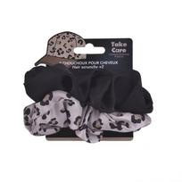Hair Scrunchy Plaukų gumytės Black 2 vnt.