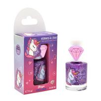 Take Care Water Based Nail Polish Vaikiškas vandens pagrindo nagų lakas su žiedu rinkinyje Magic Unicorn