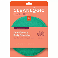 Cleanlogic Bath & Body Sensitive Skin Dual-Texture Body Exfoliator Kūno šveitimo kempinė Emerald