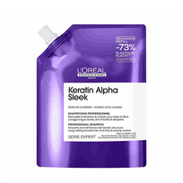 Keratin Alpha Sleek Shampoo Glotninamasis šampūnas 500 ml Refill