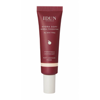 IDUN Minerals Hydra Soft Mineral Foundation Skystas mineralinis makiažo pagrindas 30ml Jorunn