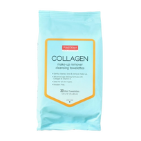 Collagen Make-Up Remover Cleansing Towelettes Drėgnos servetėlės makiažui valyti 30vnt