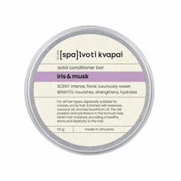 Spalvoti Kvapai Solid Conditioner Bar Kietas kondicionierius 50g Iris&Musk